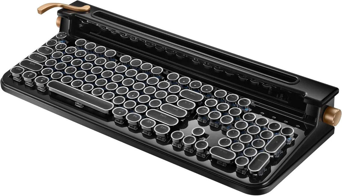 usbroway usbroway FINEDAY Keyboard 2.0 Plus 104 Keys Blue Switch 5000mAh 2.4G Bluetooth Gaming Keyboard — product photo