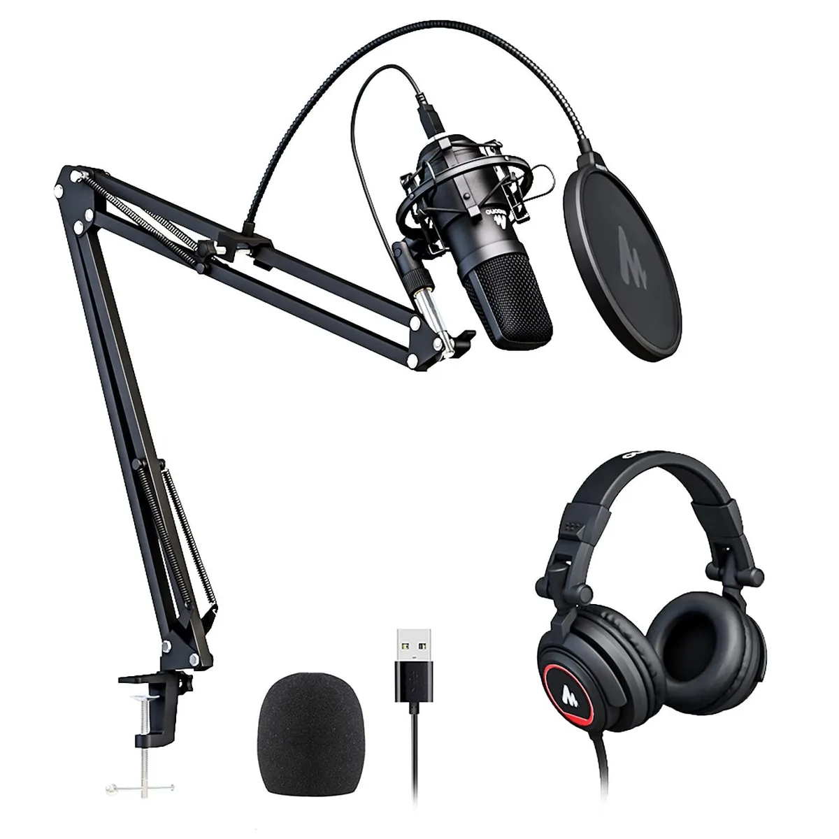  MAONO AU-A04H USB Condenser Microphone with Headphones 192kHz/24bit 16mm 96dB — product photo