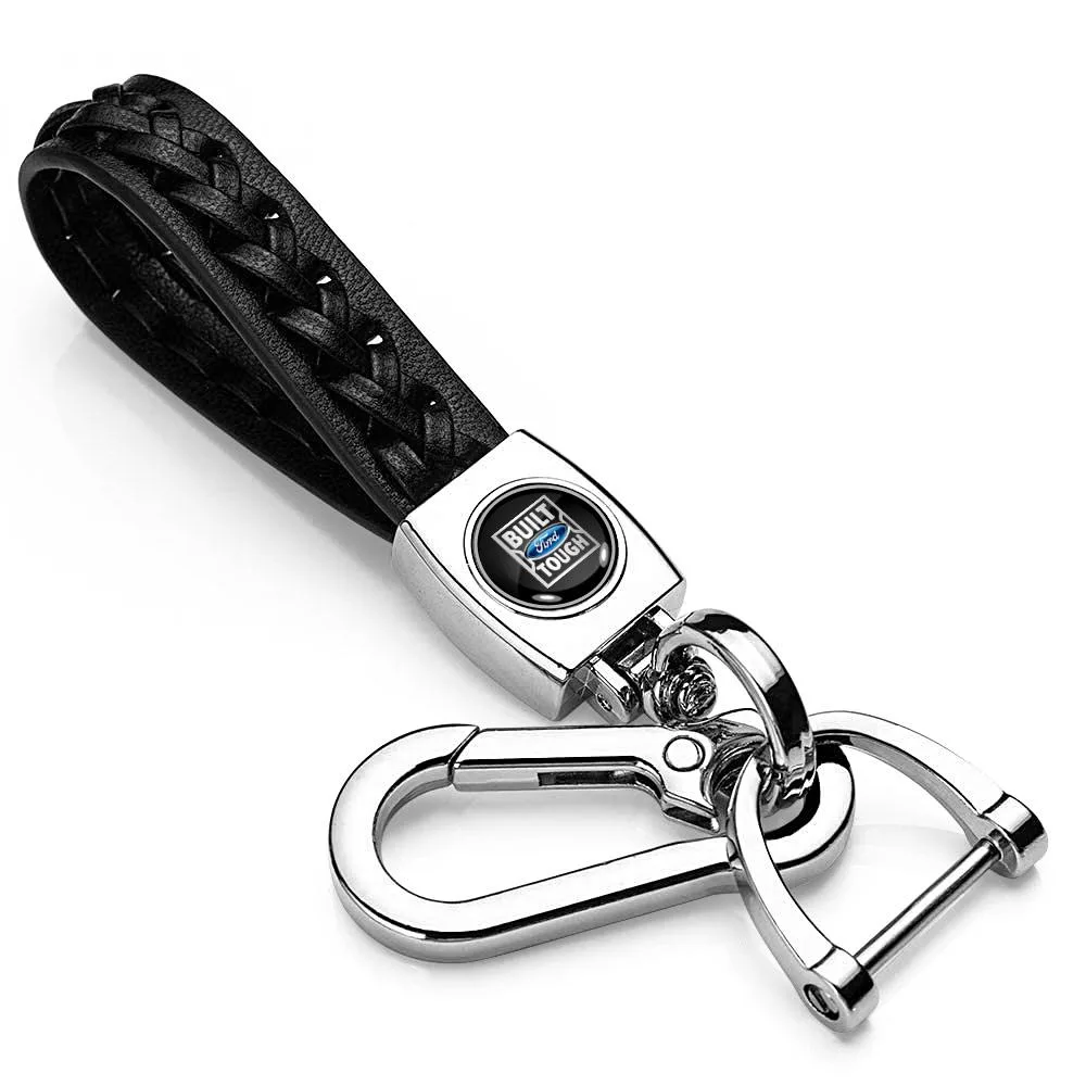 iPick Image, LLC iPick Image, LLC Built-Ford-Tough Black Braided Rope Leather Key Chain — product photo