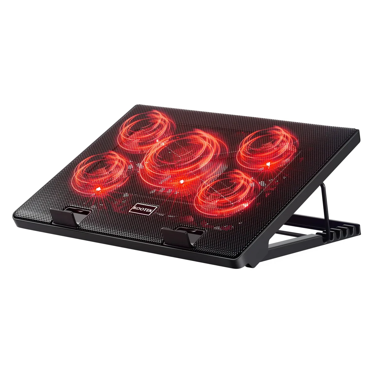 ENHANCE LCP05 laptop cooling pad, 5 fans, 12-17 in, red — product photo