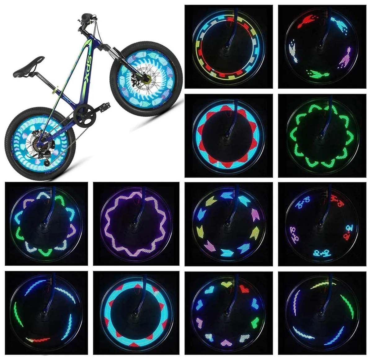  Hollywood Racks wheellight-2 cycling accessory 2 Pack 30 patterns IP66 14 LED 8-10h — product photo