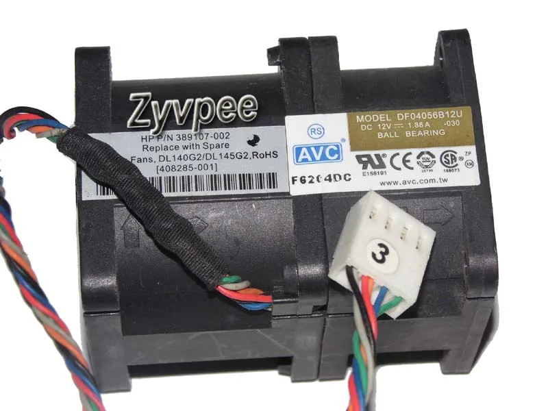 Zyvpee Zyvpee DF04056B12U 030 40x56mm 12V 1.88A 4-pin case fan — product photo
