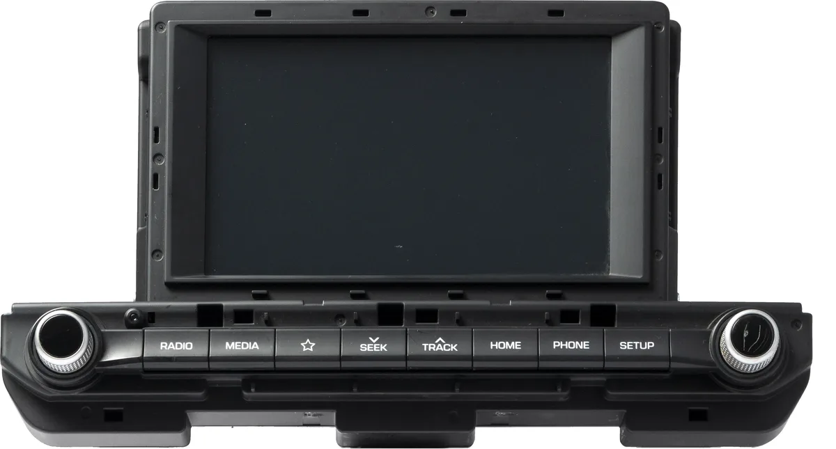 Rectangular 7.0 inch touchscreen car radio unit black finish