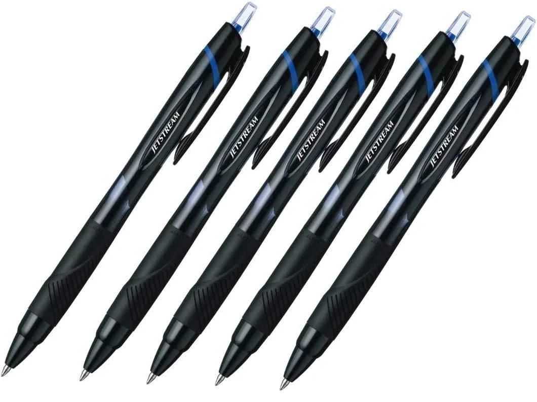  uni-ball BC31727 Jetstream Retractable Ballpoint Pen 0.7 mm Blue Set of 5 — product photo