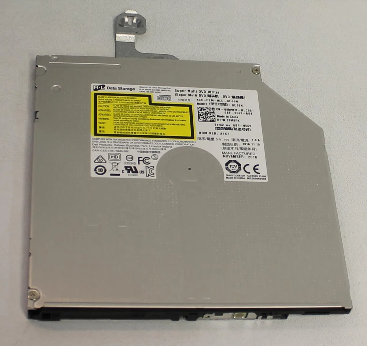 HP HP GU90N 15 SATA Slim DVD-RW Burner Drive — product photo