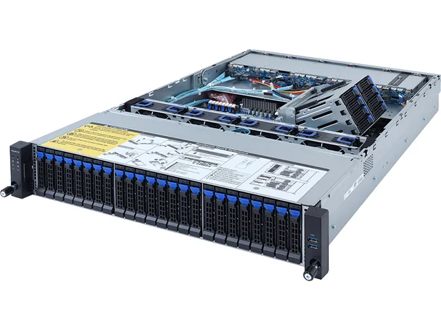 GIGABYTE GIGABYTE R262-ZA0-rev-A00 barebone server 1U SP3 DDR4 3200 40-bay — product photo