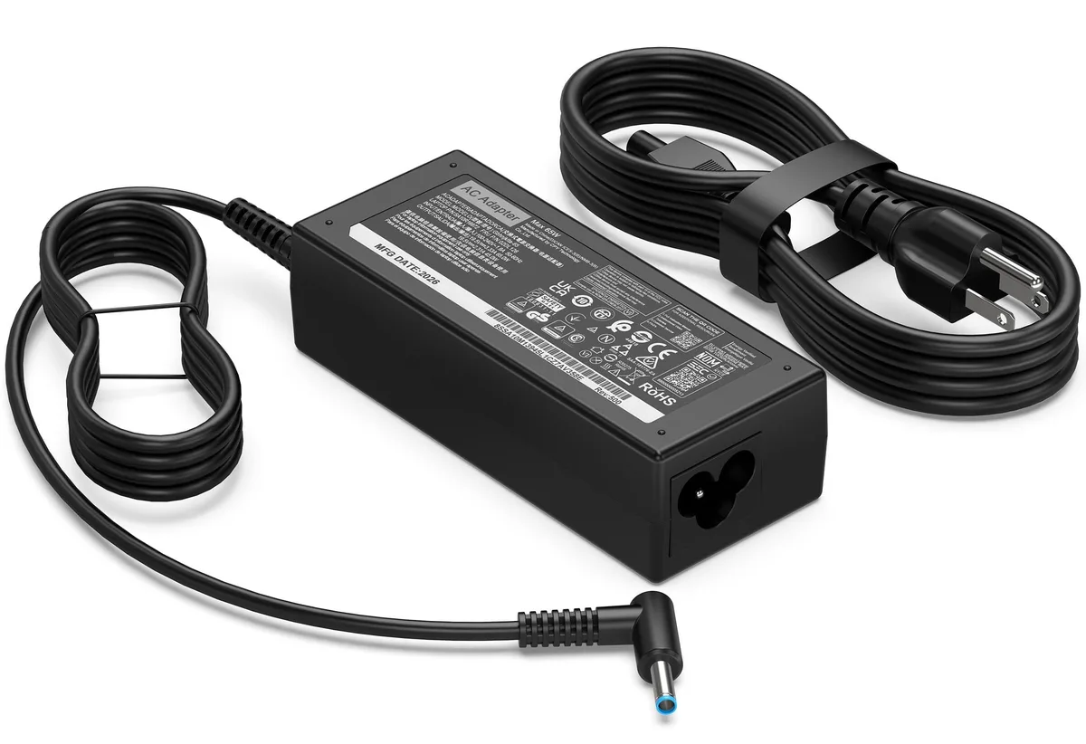  EHAHALEH 65W 19.5V 3.33A Blue Tip 4.5 x 3.0mm AC Adapter with Power Cord — product photo