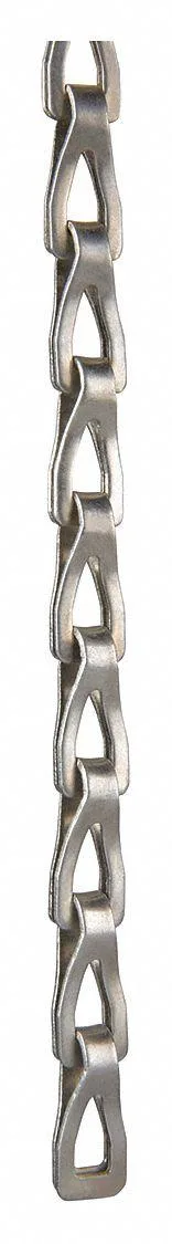 Zinc-plated carbon steel flat sash chain, 100 ft coil, weldless links
