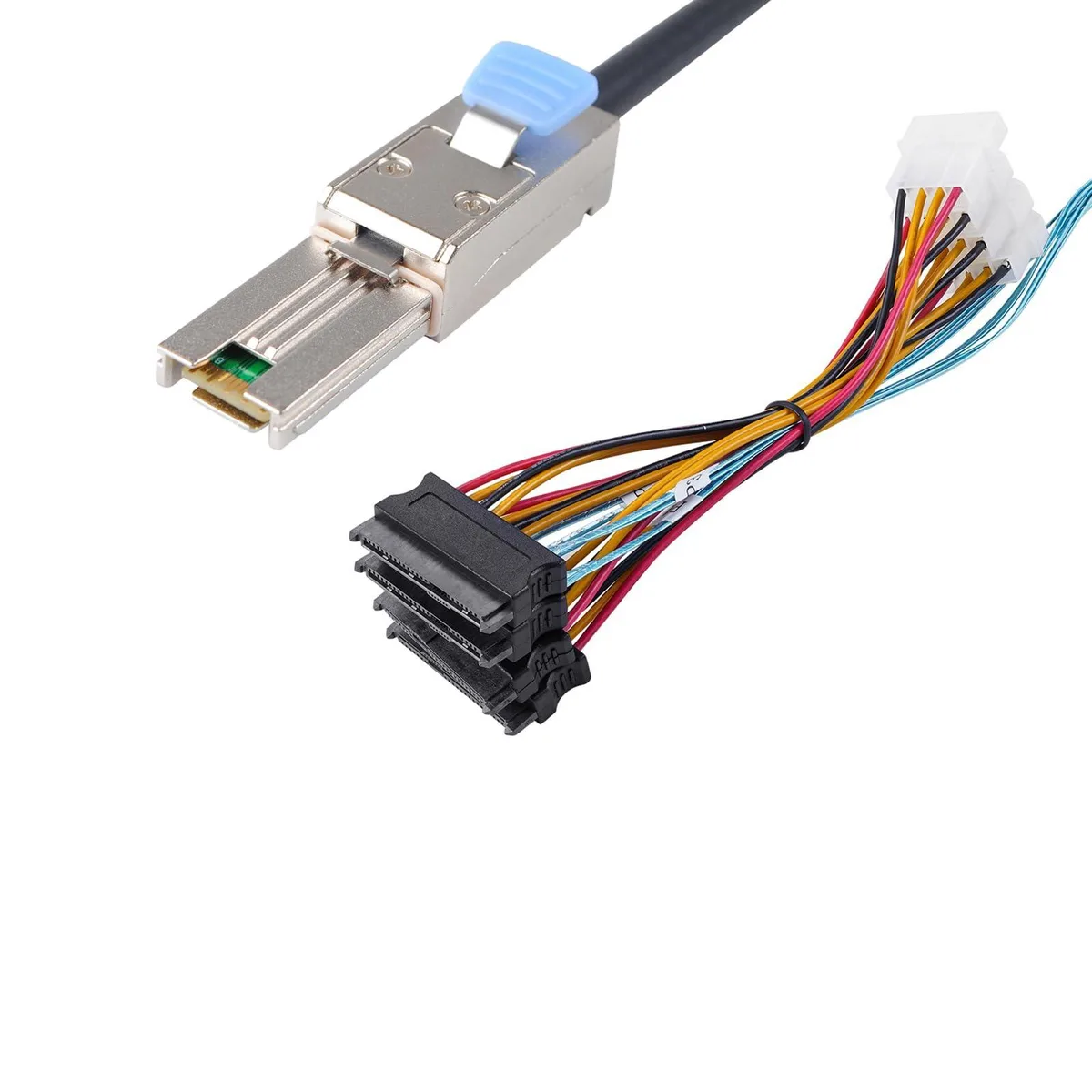 Vszerda Vszerda SFF-8088 26P to 4x SFF-8482 29 Pin with Power Cable 2M 6.6FT sas cable — product photo