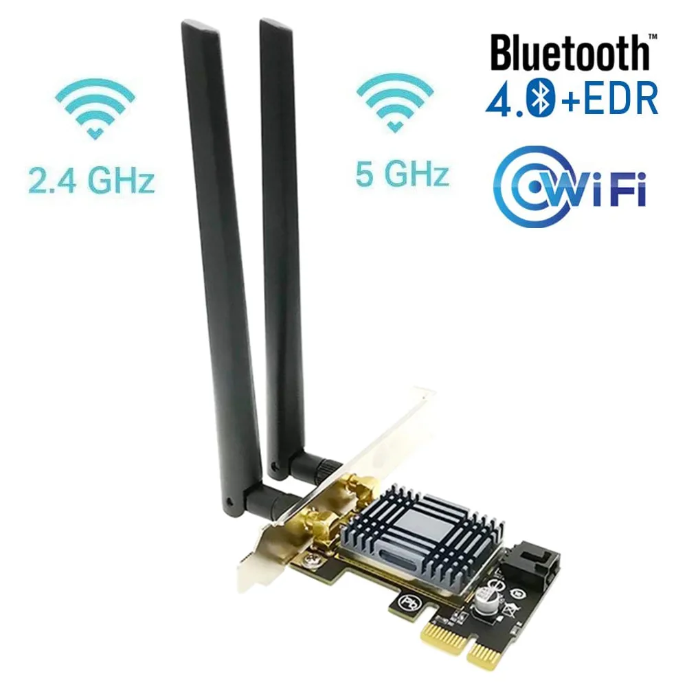 IHDAPP IHDAPP AR5B22 PCIe Wi-Fi adapter 300Mbps dual band Bluetooth 4.0 — product photo
