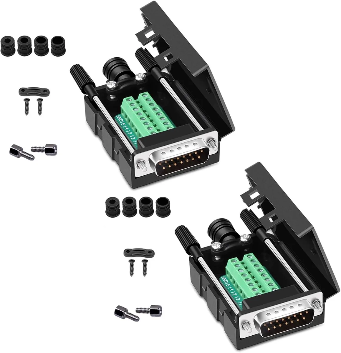 Brainwavz Brainwavz DB15 Solderless Serial 15-pin Male Adapter Breakout Board with Case (2PCS) — product photo
