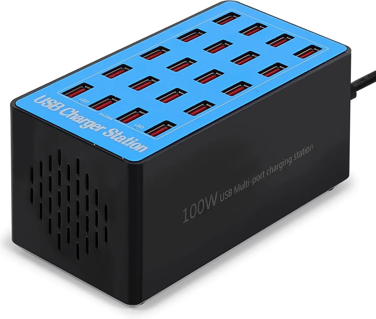 BONAEVER BONAEVER 100W 20-Port USB Charging Station Blue — product photo