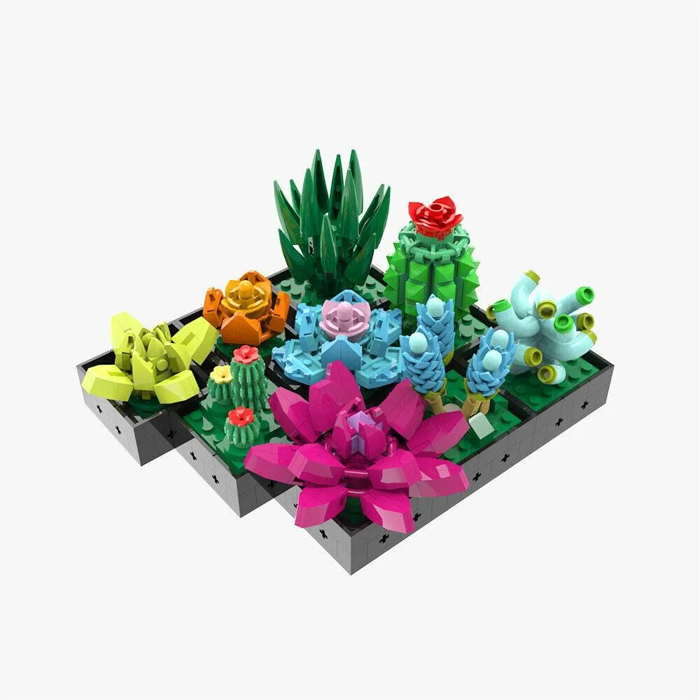 ZITIANYOUBUILD ZITIANYOUBUILD 10-in-1 Succulent Plant Bonsai Building Set 682 Pieces — product photo