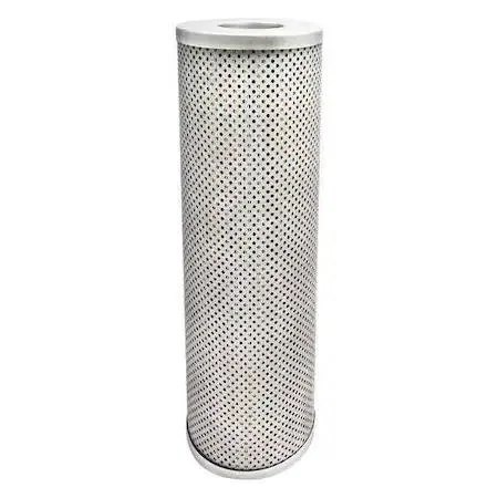 Cylindrical hydraulic filter cartridge 18 inches tall with metal end caps