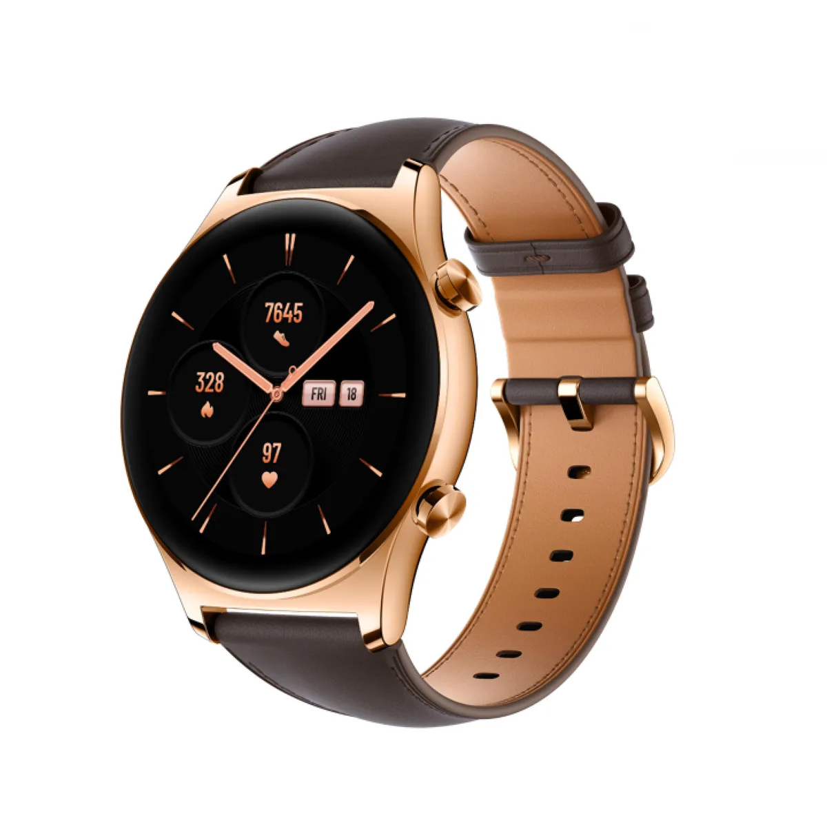 Honor Honor Watch GS3 1.43" 45.9mm Classic Gold Brown Leather watch — product photo