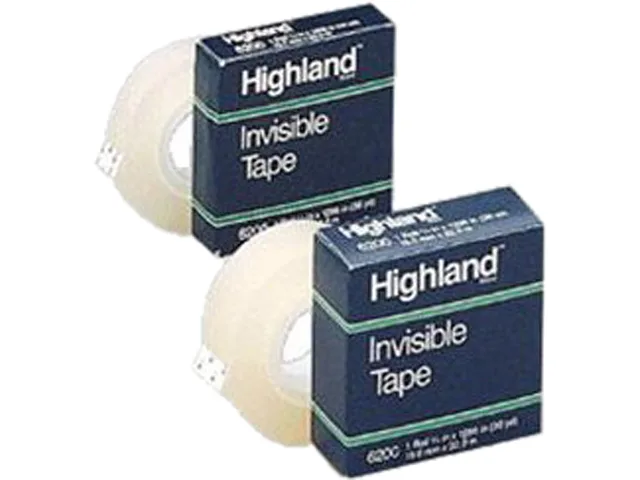 Highland Highland 6200-34-1000 Invisible Tape 3/4" x 1000" Clear 6 Pack — product photo