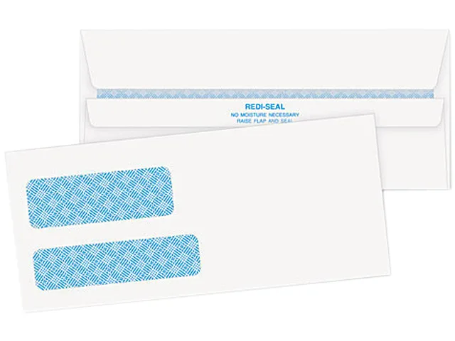 Quality Park Quality Park 24529 #9 Double Window Redi-Seal Envelope White 500 Box — product photo