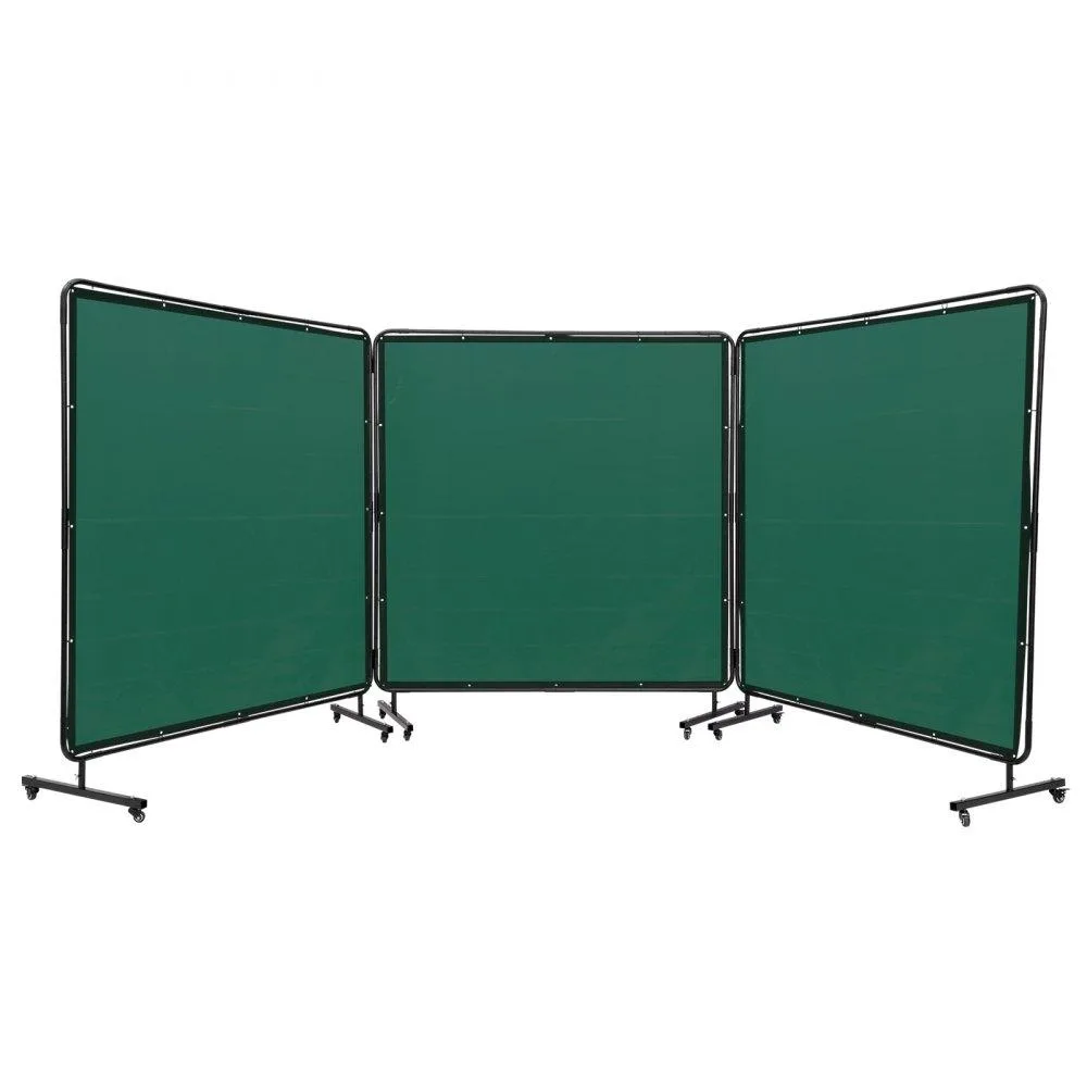 VEVOR VEVOR Welding Screen XU-2316 6 ft 3-Panel Green 12 Wheels — product photo