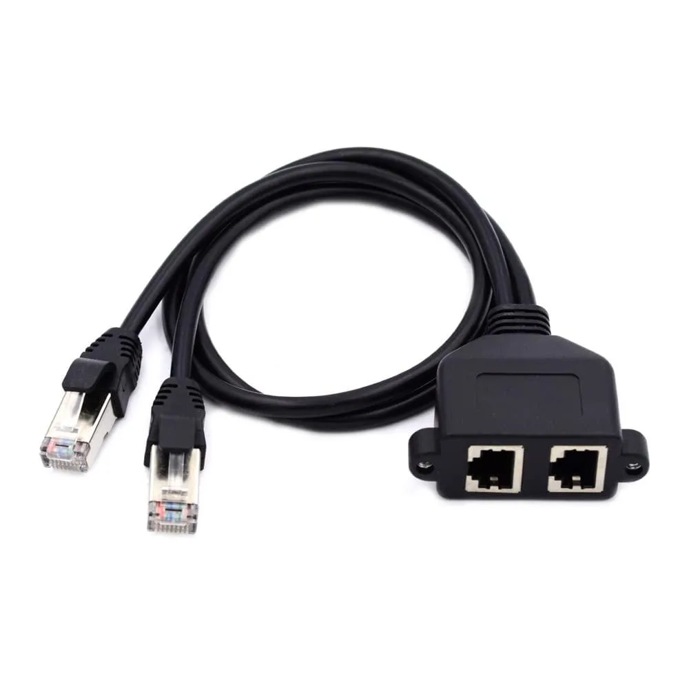 LORDWORLD LORDWORLD Dual Port UTP Cat6 Male-Female Extension Cable 50cm — product photo