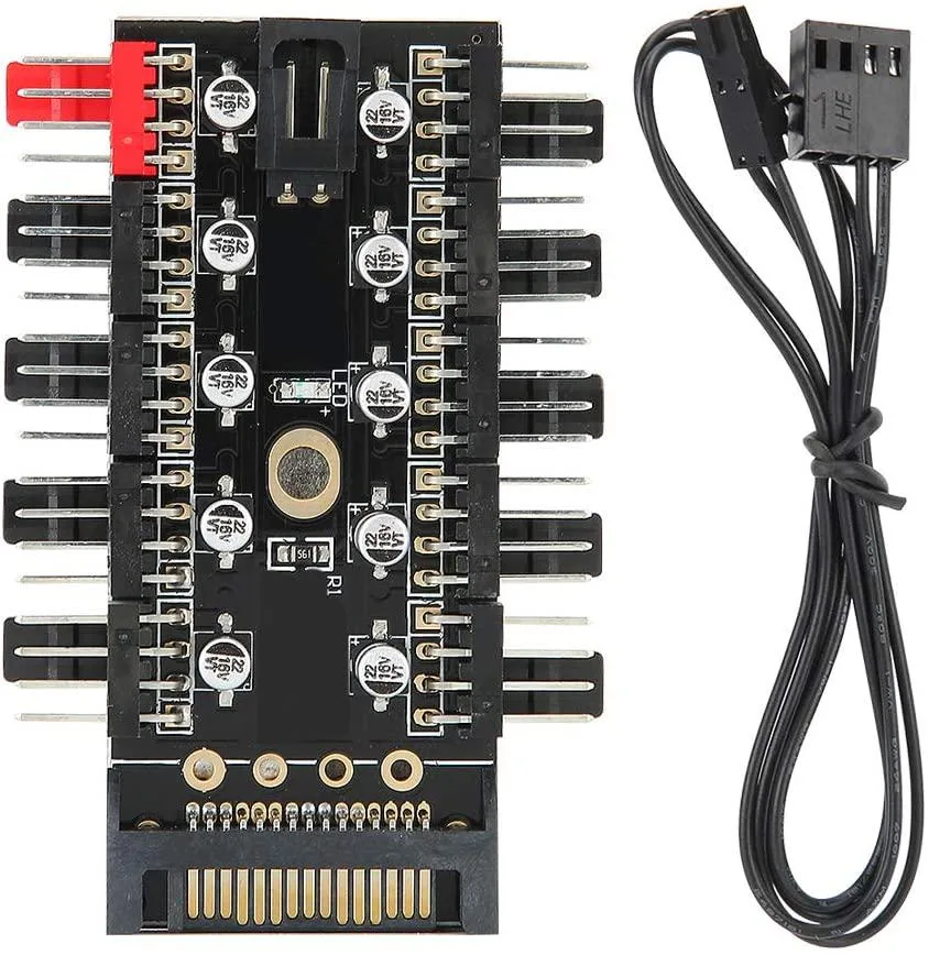 CAFELE CAFELE PC Chassis Fan Hub SATA 12V 4-pin case fan — product photo