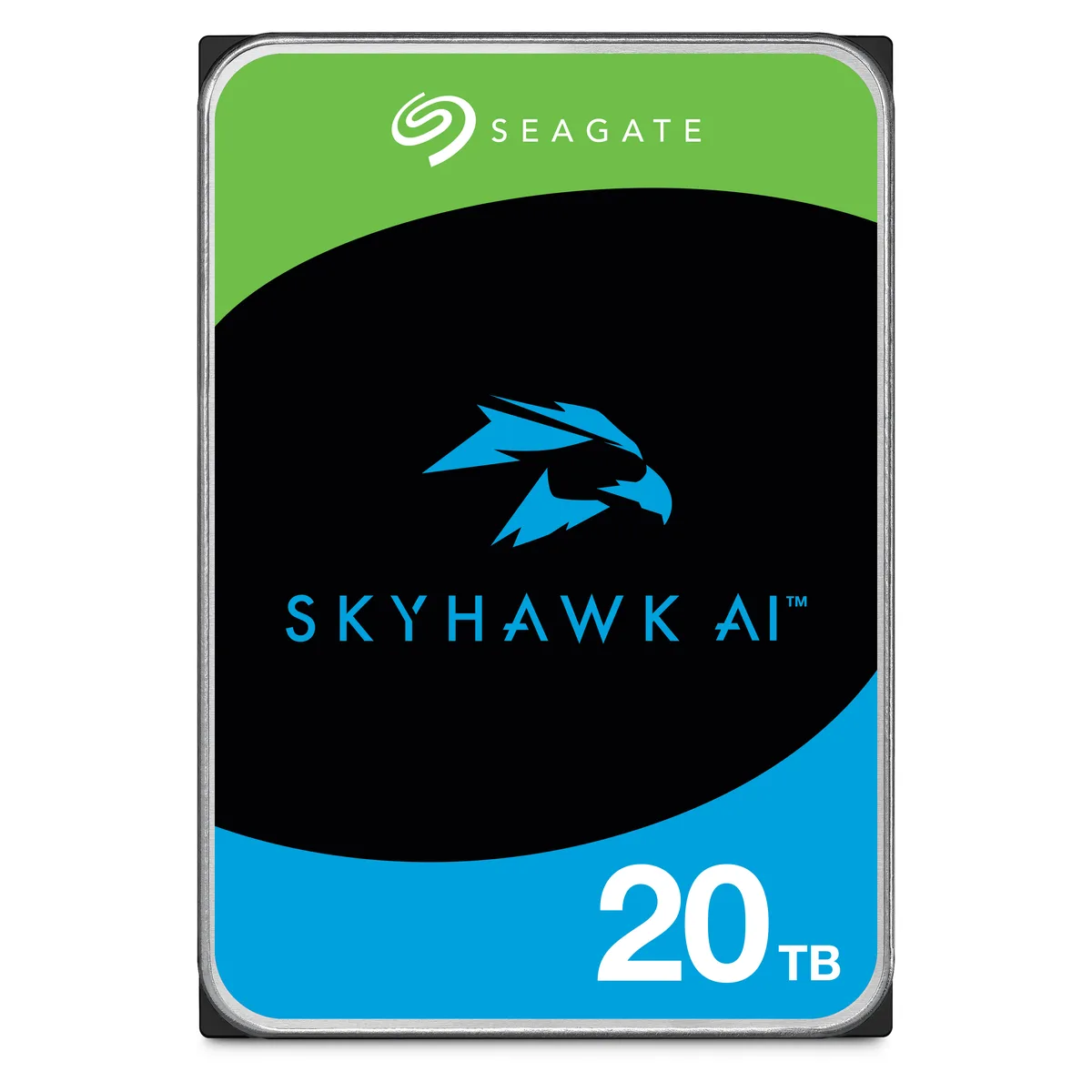 Seagate Seagate SkyHawk AI ST20000VE002 20TB 7200 RPM 256MB SATA 3.5" internal hard drive — product photo