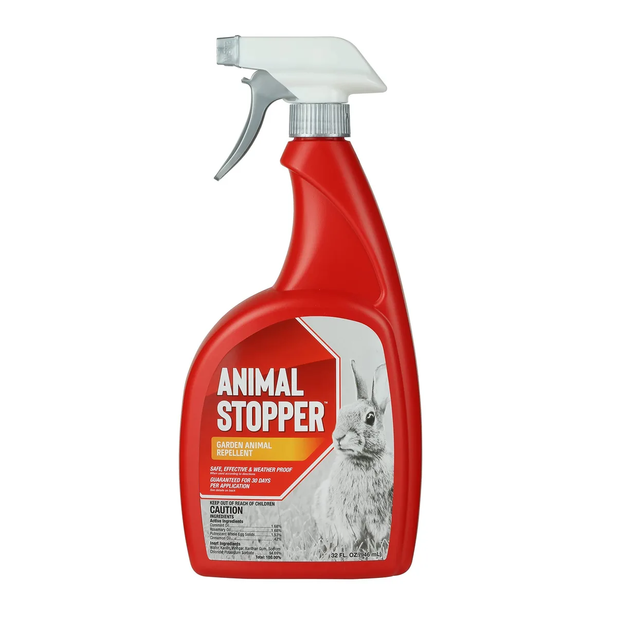 32 oz trigger spray bottle of liquid animal repellent