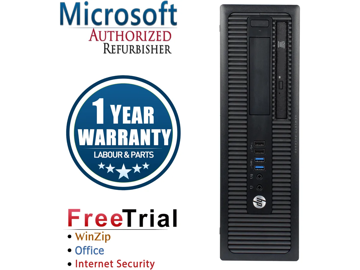 HP HP 16VFHPDT1041 ProDesk 600 G1 desktop PC i5-4570 3.2 GHz 8 GB DDR3 320 GB HDD Windows 10 Pro refurbished — product photo