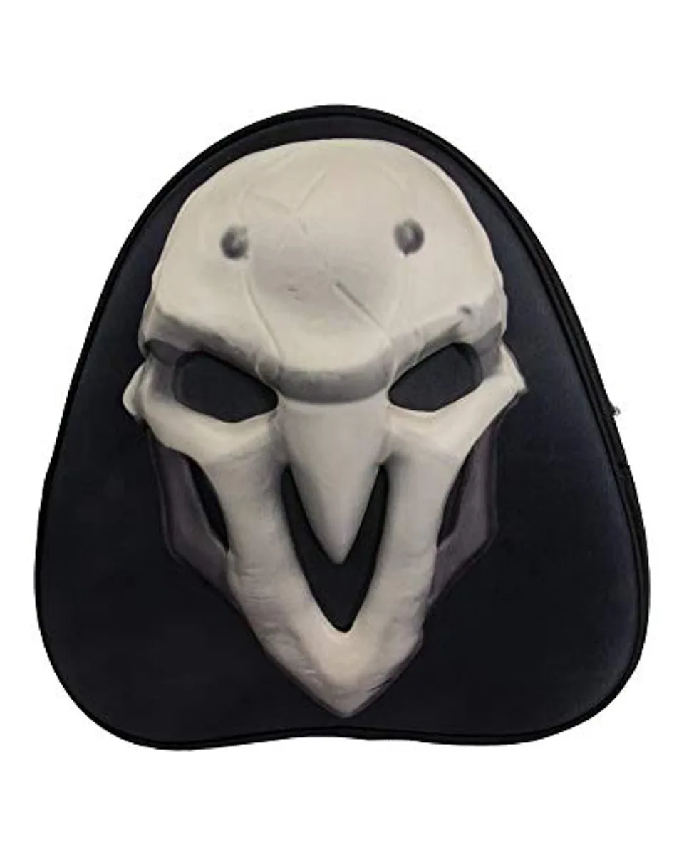 Loungefly Overwatch Reaper 3D molded mini backpack in black nylon with sculpted mask details
