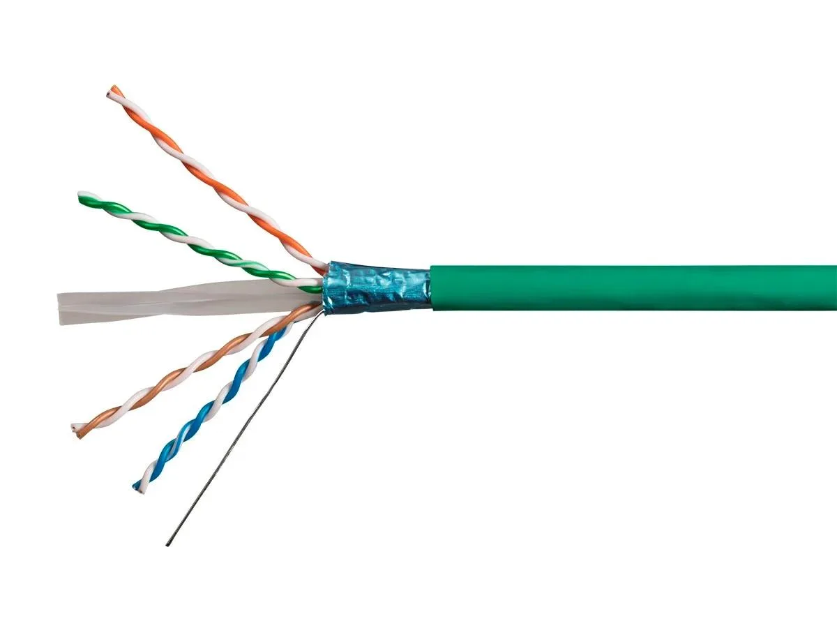 Monoprice Inc. Monoprice 142345 Cat6A F/UTP 500ft Green 23AWG 550MHz CMR — product photo