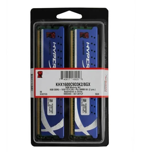 Kingston Technology Corp. Kingston Technology Corp. KHX1600C9D3K2/8GX 8 GB DDR3 desktop RAM — product photo