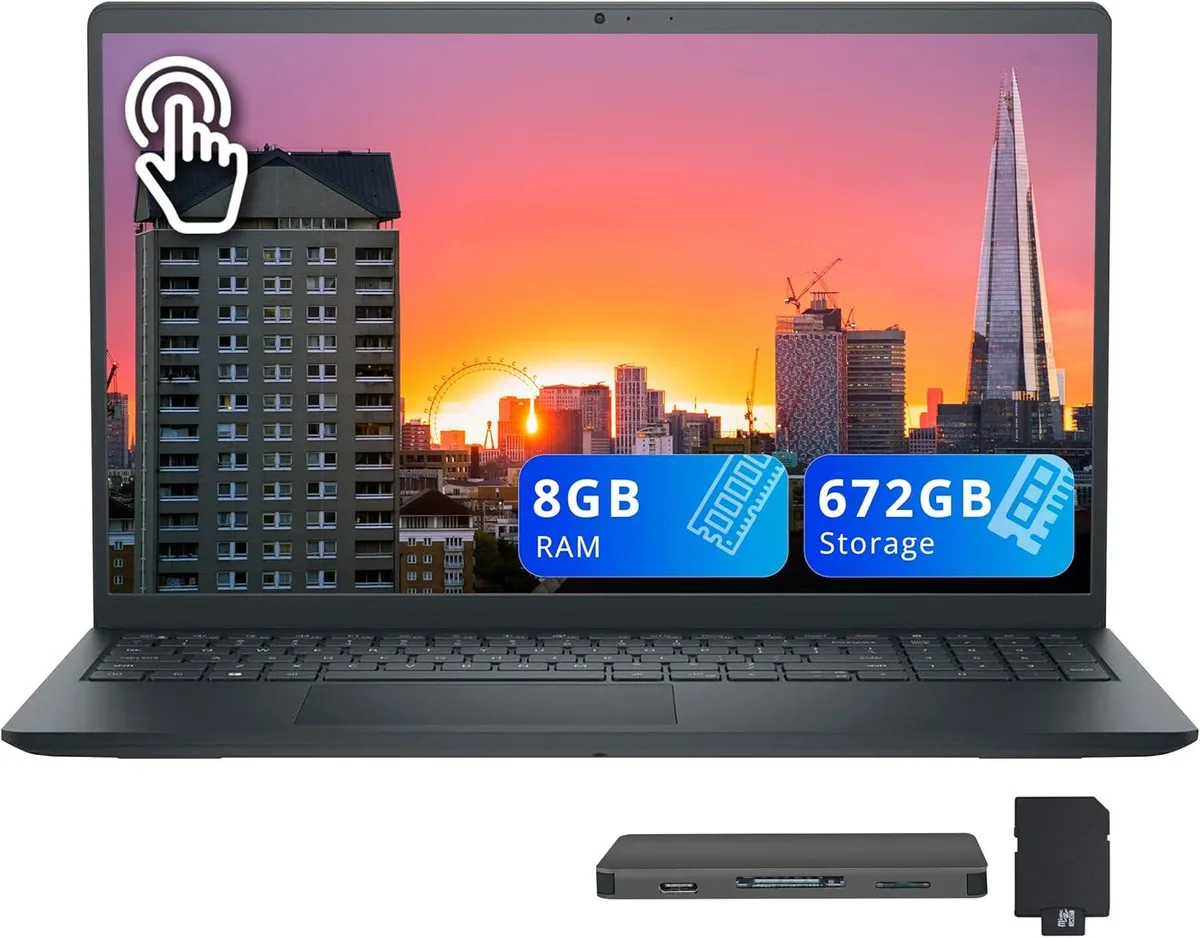 DELL Dell Inspiron 15.6" FHD Touchscreen Business Laptop i5-1334U 8GB 672GB Black — product photo