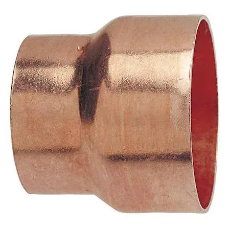 Copper reducing bushing with sweat connections, 2 inch to 1-1/2 inch, wrot copper finish