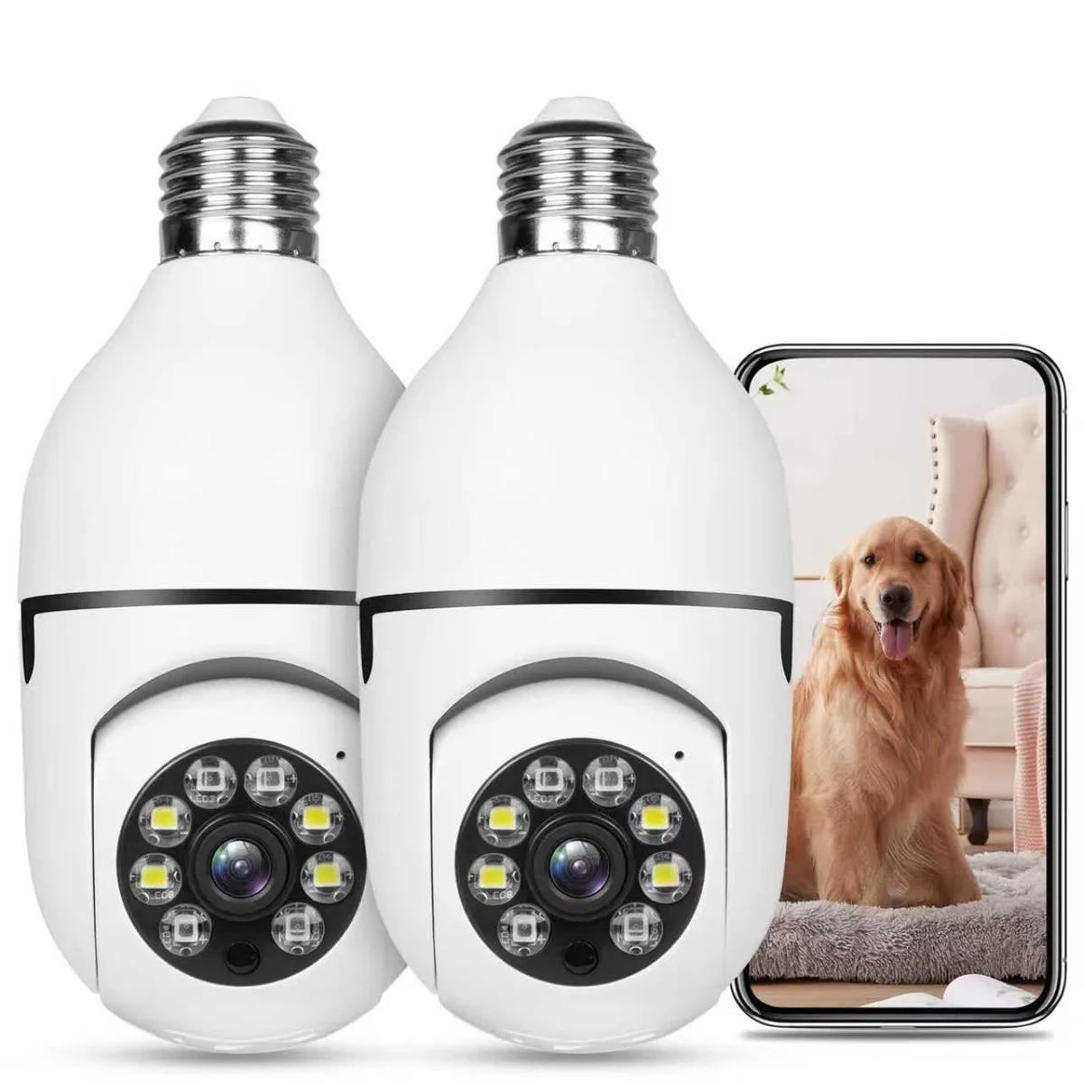  Clover ON-2pack Wireless Surveillance 1440p 360° Pan 90° Tilt 2-Pack — product photo