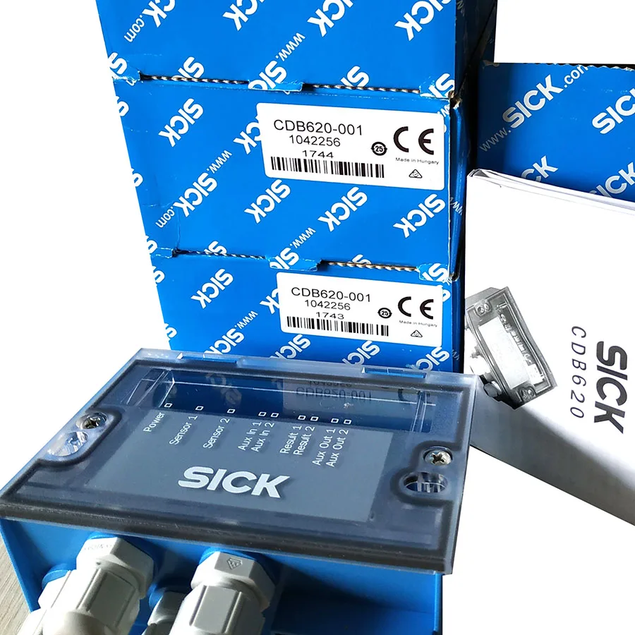 Small blue polycarbonate connection module with D-Sub connectors