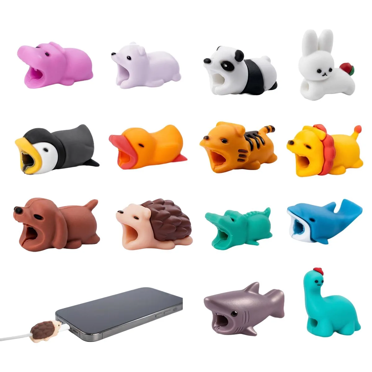 Gpbrnh 14-Pack Silicone Cord Protectors Multicolor .2 lbs — product photo