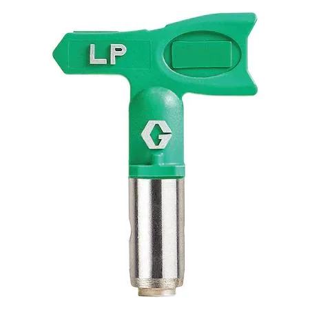 Small green metal spray tip with threaded base