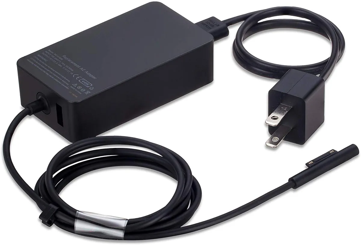 faibia faibia AC Power Cord for Laptop 44W 15V 2.58A USB 5V 1.5A 1.5m Black — product photo