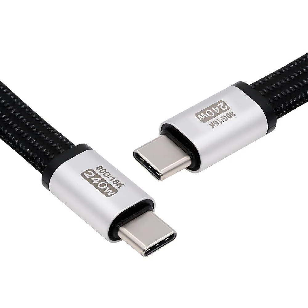 Fervit Fervit USB 4.0 Gen4 80Gbps Flat Slim FPC Cable Magnetic Connector 240W 16K@30Hz 8K@60Hz 18cm — product photo