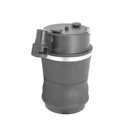 Black rubber rear air spring with metal end caps, new condition