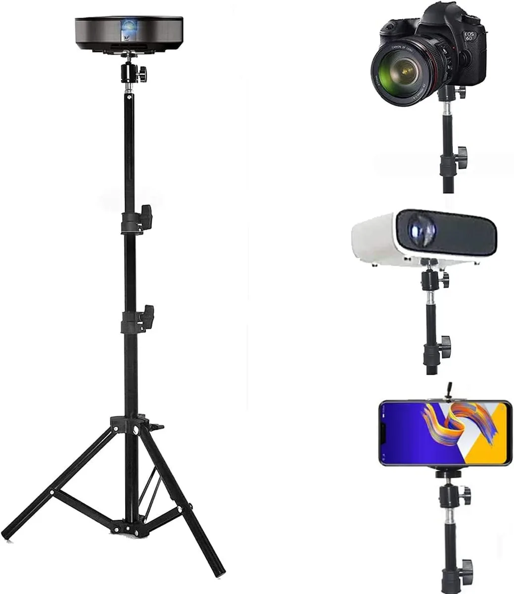 BFKK BFKK Portable Tripod Stand 18-40 in 1.1 lbs 360° head projector accessory — product photo