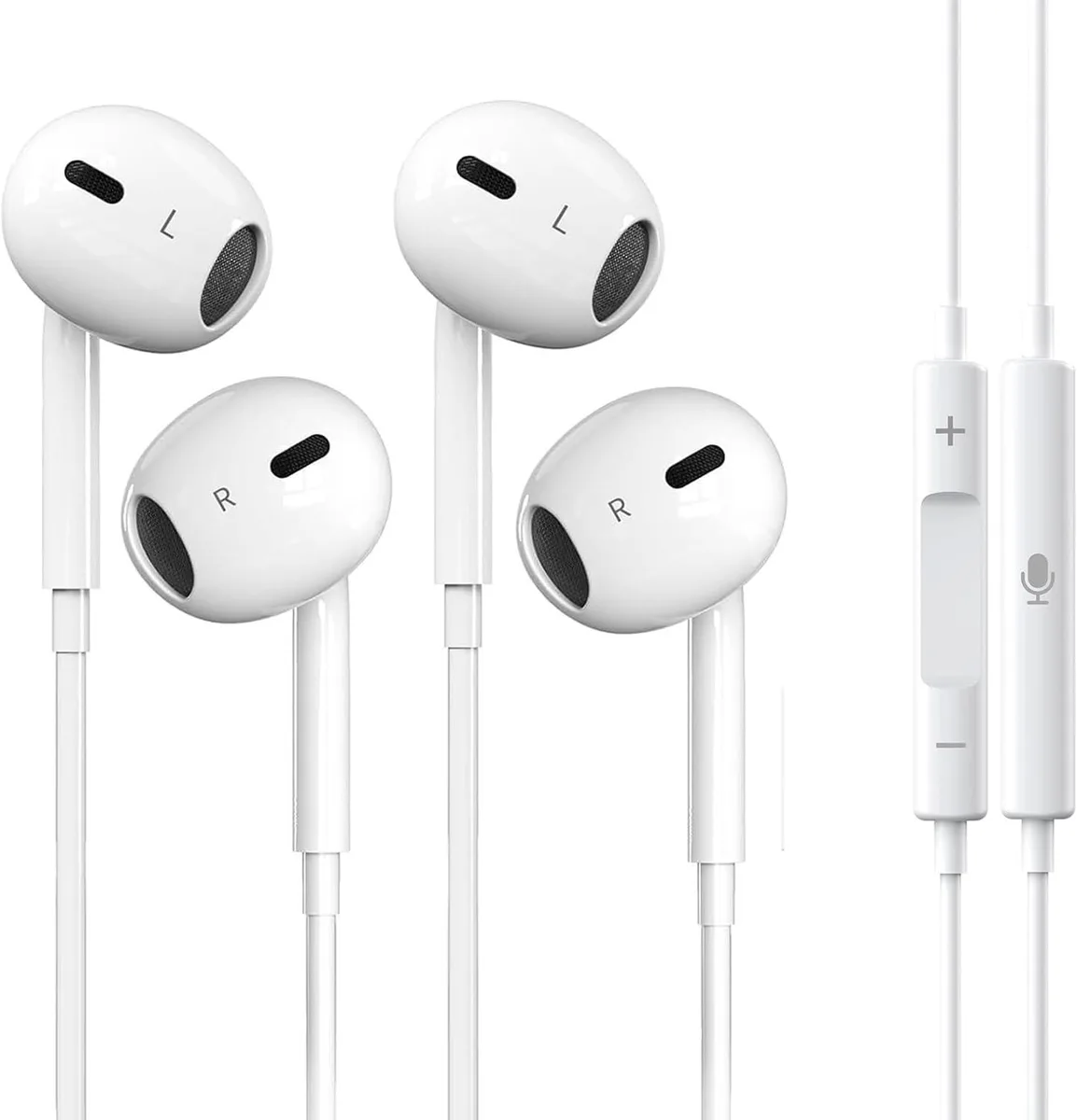 No Sew No Sew DSXC-UJ20 2 Pack Wired In-Ear Headphones Black — product photo