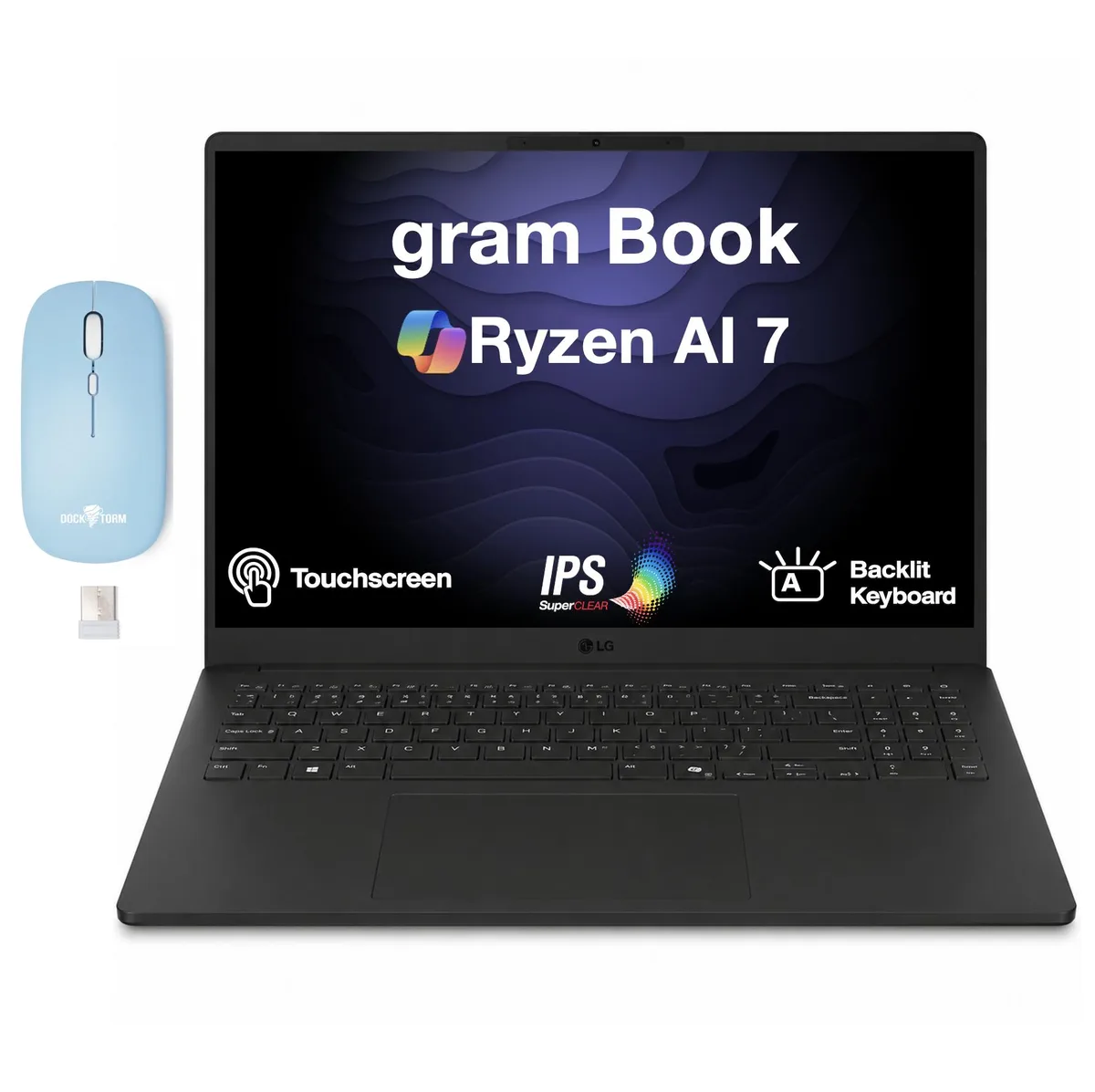 LG Electronics LG gram Book 16.0" Touchscreen Ryzen AI 7 445 16GB LPDDR5X 4TB PCIe SSD laptop — product photo