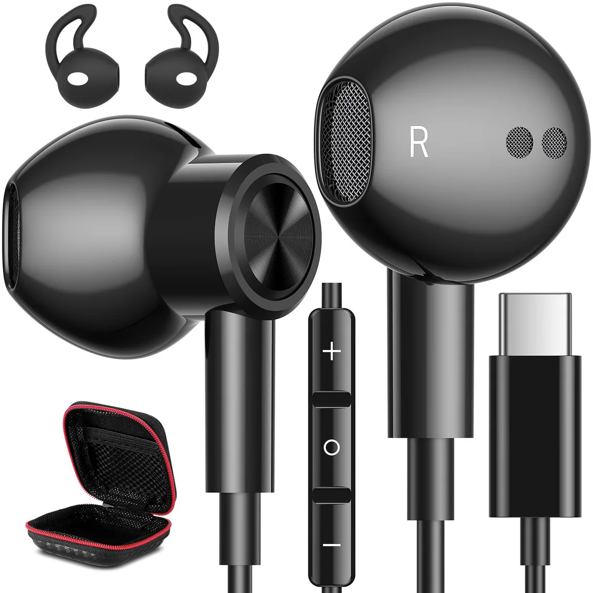  iMangoo 714 USB-C Headphones Black 1.2m — product photo