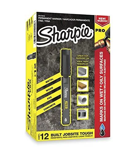 Sanford Sanford 2017818 Pro Permanent Marker Fine Bullet Tip Black Dozen — product photo