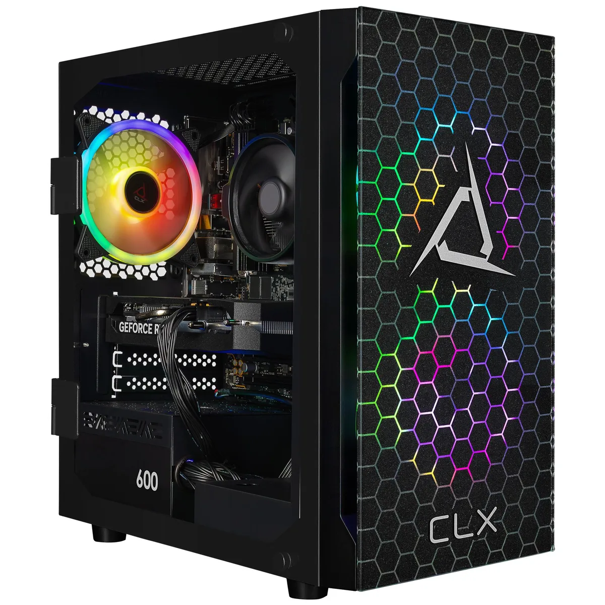 CLX Gaming CLX Gaming TGMSETRTA5500BM gaming PC Ryzen 5 8400F 32GB DDR5 RTX 5060 2TB NVMe — product photo
