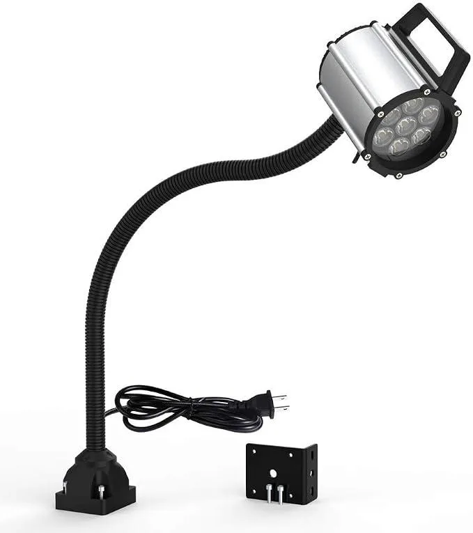 BFKK 700 lumen IP66 gooseneck lamp with 20 inch flexible shaft and fixed base
