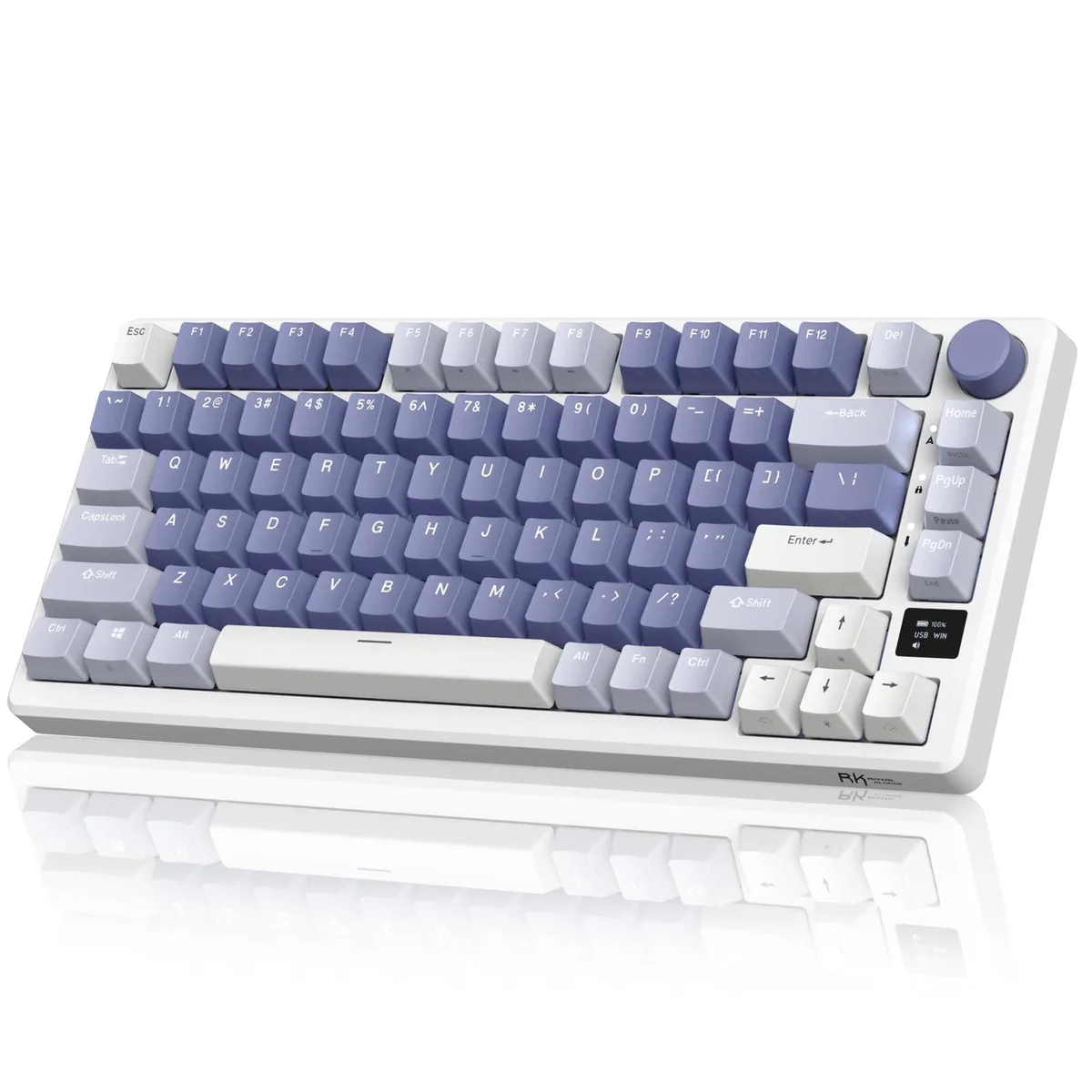 RK ROYAL KLUDGE M75 Ocean Blue 75% 81 Keys Brown Switch Gaming Keyboard — product photo