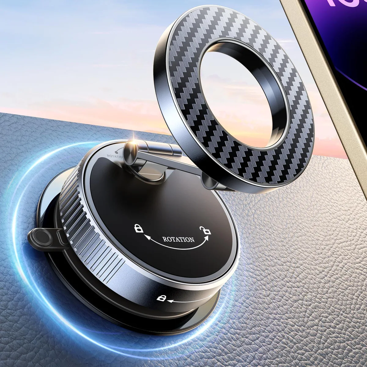  Viccux K1 Vacuum Magnetic Phone Mount 89LB 2400GF 360° Black — product photo