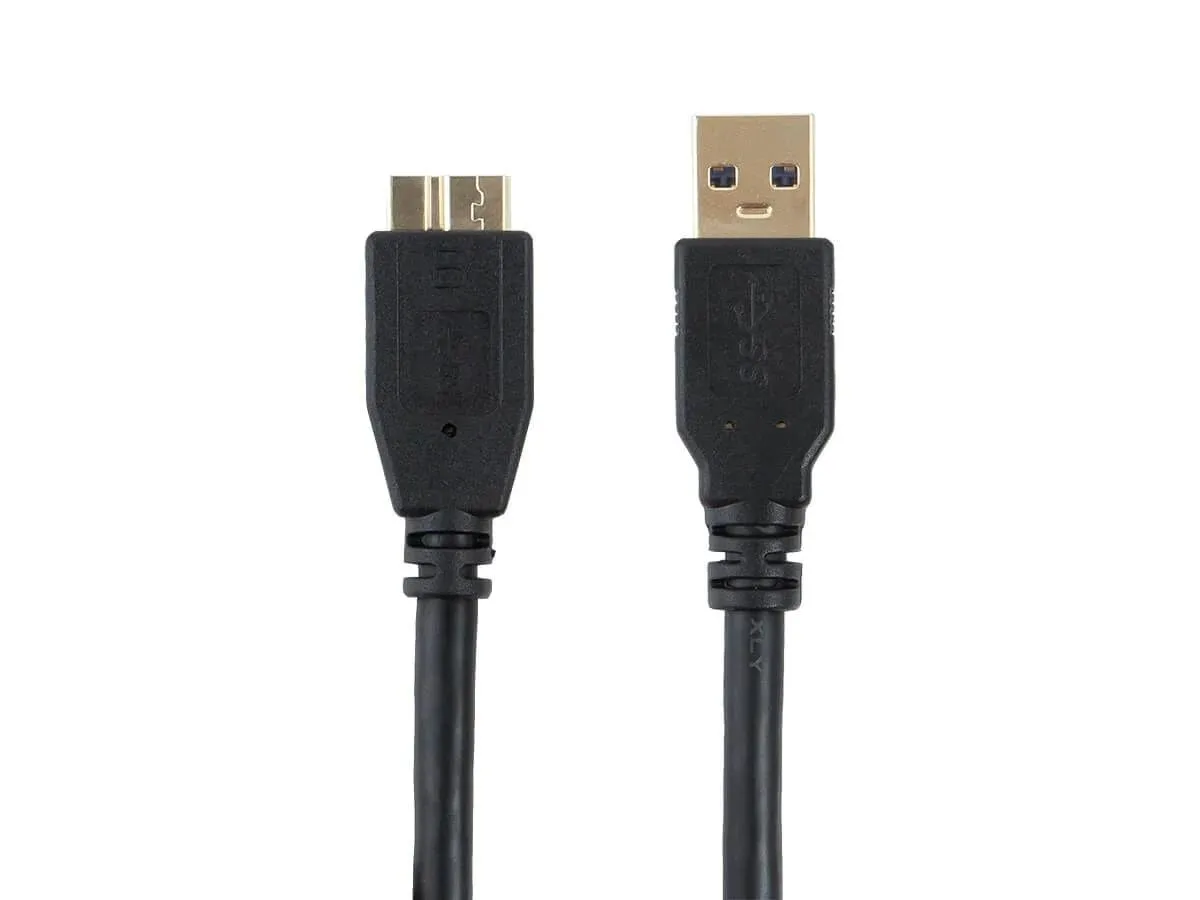 Monoprice Inc. Monoprice 113753 USB 3.0 Type-A Male to Micro Type-B Male Cable 3 ft Black — product photo