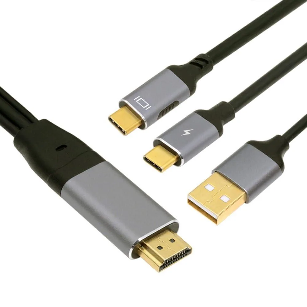 Fervit Fervit HDMI to USB-C Cable 4K 60Hz 2.0m Touch Display Power — product photo